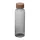 PET ivópalack bambusz fedéllel, 500ml (ø 6,5 x 21,5 cm, Sötétszürke)