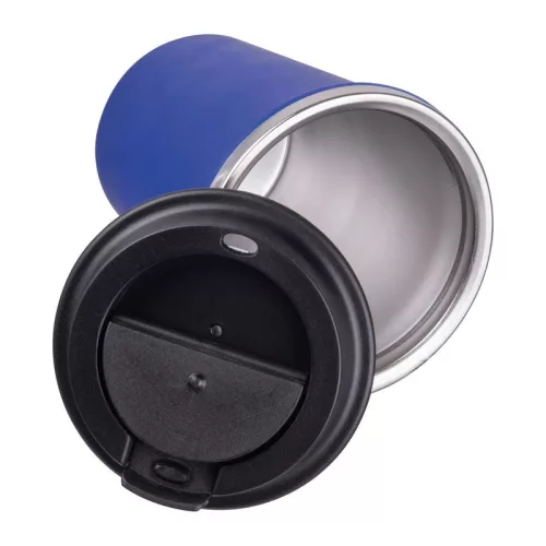 Duplafalú acél termoszbögre, 350ml (ø 9,2 x 12,9 cm, Kék)