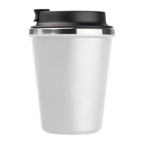 Duplafalú acél termoszbögre, 350ml (ø 9,2 x 12,9 cm, Fehér)