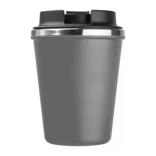 Duplafalú acél termoszbögre, 350ml (ø 9,2 x 12,9 cm, Szürke)