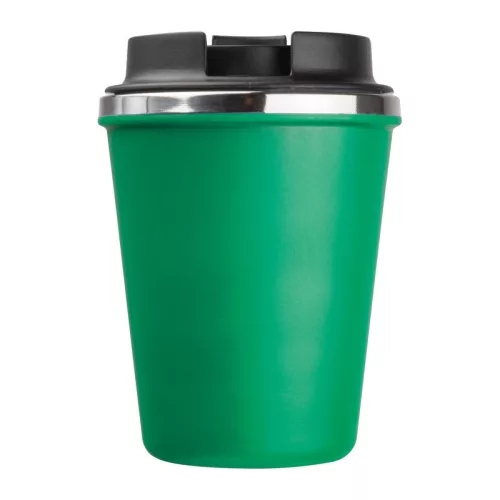 Duplafalú acél termoszbögre, 350ml (ø 9,2 x 12,9 cm, Zöld)