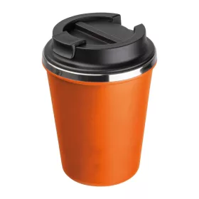   Duplafalú acél termoszbögre, 350ml (ø 9,2 x 12,9 cm, Narancssárga)