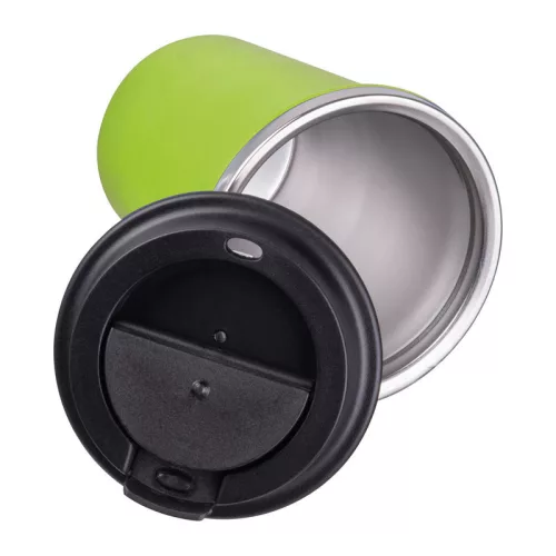 Duplafalú acél termoszbögre, 350ml (ø 9,2 x 12,9 cm, Világos Zöld)