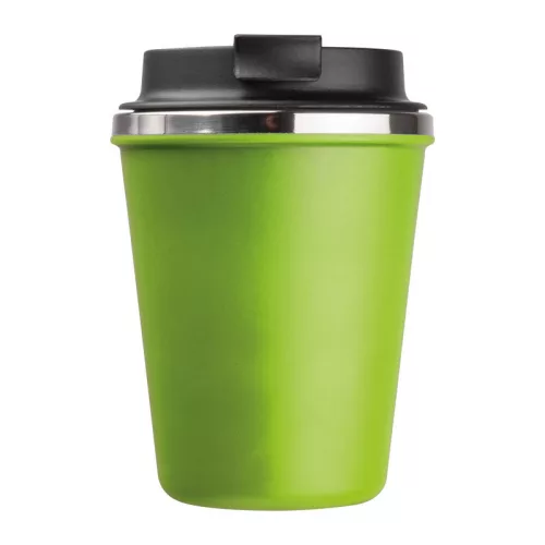 Duplafalú acél termoszbögre, 350ml (ø 9,2 x 12,9 cm, Világos Zöld)