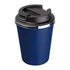   Duplafalú acél termoszbögre, 350ml (ø 9,2 x 12,9 cm, Sötétkék)