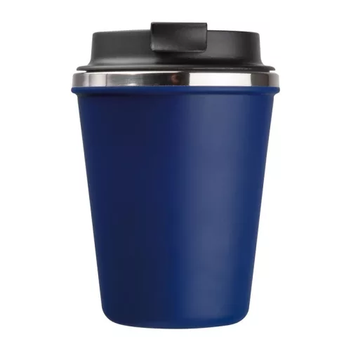 Duplafalú acél termoszbögre, 350ml (ø 9,2 x 12,9 cm, Sötétkék)