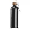 Rozsdamentes acél ivópalack karabinerrel, 750ml (ø 7,3 x 23,5 cm, Fekete)