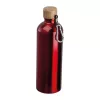 Rozsdamentes acél ivópalack karabinerrel, 750ml (ø 7,3 x 23,5 cm, Piros)