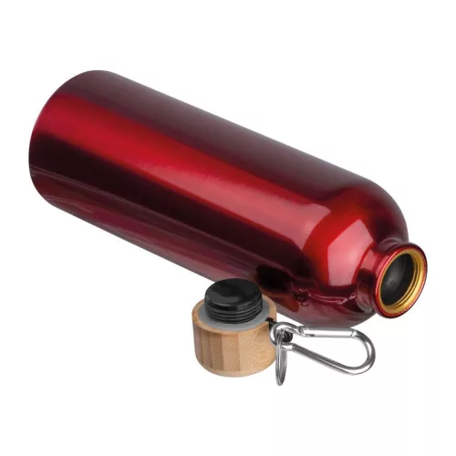 Rozsdamentes acél ivópalack karabinerrel, 750ml (ø 7,3 x 23,5 cm, Piros)