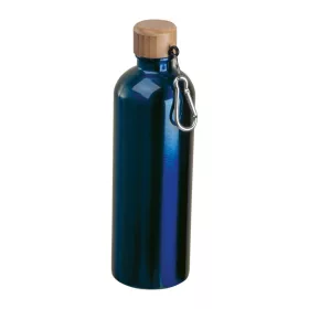   Rozsdamentes acél ivópalack karabinerrel, 750ml (ø 7,3 x 23,5 cm, Sötétkék)