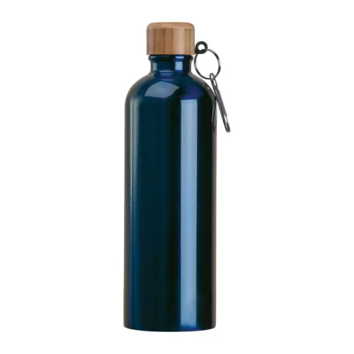 Rozsdamentes acél ivópalack karabinerrel, 750ml (ø 7,3 x 23,5 cm, Sötétkék)