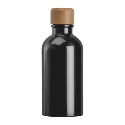 Rozsdamentes acél ivópalack karabinerrel, 400ml (ø 6,5 x 17 cm, Fekete)