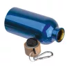 Rozsdamentes acél ivópalack karabinerrel, 400ml (ø 6,5 x 17 cm, Kék)