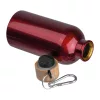 Rozsdamentes acél ivópalack karabinerrel, 400ml (ø 6,5 x 17 cm, Piros)