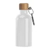Rozsdamentes acél ivópalack karabinerrel, 400ml (ø 6,5 x 17 cm, Fehér)