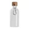 Rozsdamentes acél ivópalack karabinerrel, 400ml (ø 6,5 x 17 cm, Fehér)