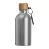 Rozsdamentes acél ivópalack karabinerrel, 400ml (ø 6,5 x 17 cm, Szürke)