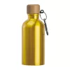 Rozsdamentes acél ivópalack karabinerrel, 400ml (ø 6,5 x 17 cm, Sárga)