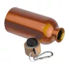 Rozsdamentes acél ivópalack karabinerrel, 400ml (ø 6,5 x 17 cm, Narancssárga)