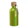 Rozsdamentes acél ivópalack karabinerrel, 400ml (ø 6,5 x 17 cm, Világos Zöld)