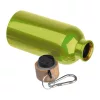 Rozsdamentes acél ivópalack karabinerrel, 400ml (ø 6,5 x 17 cm, Világos Zöld)