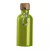 Rozsdamentes acél ivópalack karabinerrel, 400ml (ø 6,5 x 17 cm, Világos Zöld)