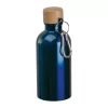 Rozsdamentes acél ivópalack karabinerrel, 400ml (ø 6,5 x 17 cm, Sötétkék)