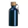 Rozsdamentes acél ivópalack karabinerrel, 400ml (ø 6,5 x 17 cm, Sötétkék)