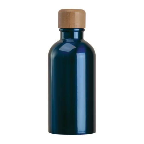Rozsdamentes acél ivópalack karabinerrel, 400ml (ø 6,5 x 17 cm, Sötétkék)