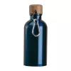 Rozsdamentes acél ivópalack karabinerrel, 400ml (ø 6,5 x 17 cm, Sötétkék)