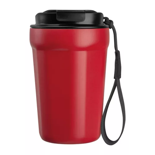 Rozsdamentes acél termoszbögre, 350ml (ø 8,8 x 14 cm, Piros)