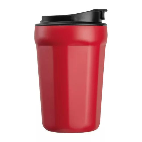 Rozsdamentes acél termoszbögre, 350ml (ø 8,8 x 14 cm, Piros)