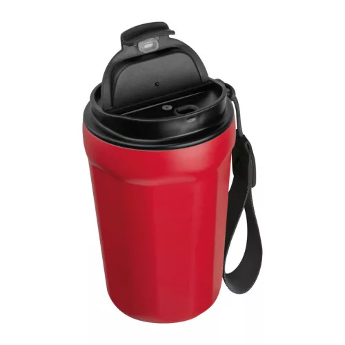 Rozsdamentes acél termoszbögre, 350ml (ø 8,8 x 14 cm, Piros)