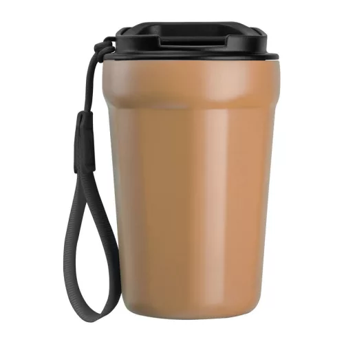 Rozsdamentes acél termoszbögre, 350ml (ø 8,8 x 14 cm, Bézs)