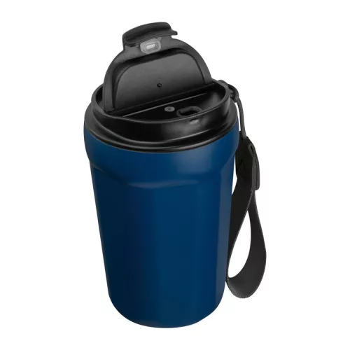 Rozsdamentes acél termoszbögre, 350ml (ø 8,8 x 14 cm, Sötétkék)