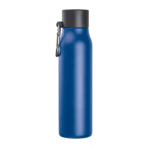 Vákuumszigetelt termosz karabinerrel, 600 ml (ø 6,5 x 25 cm, Kék)