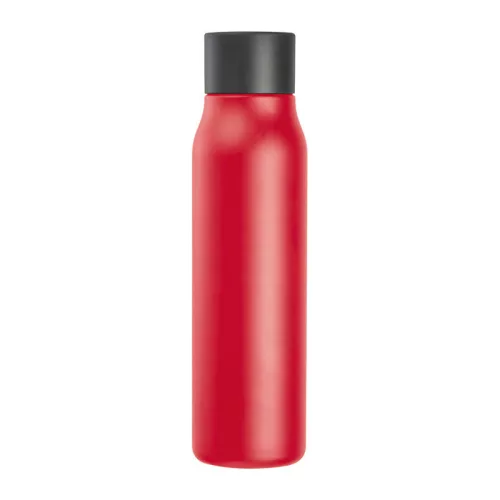 Vákuumszigetelt termosz karabinerrel, 600 ml (ø 6,5 x 25 cm, Piros)