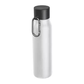   Vákuumszigetelt termosz karabinerrel, 600 ml (ø 6,5 x 25 cm, Fehér)