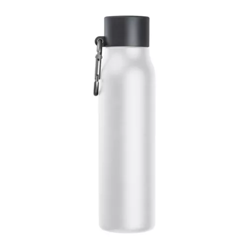 Vákuumszigetelt termosz karabinerrel, 600 ml (ø 6,5 x 25 cm, Fehér)