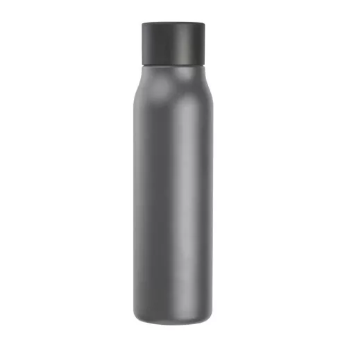 Vákuumszigetelt termosz karabinerrel, 600 ml (ø 6,5 x 25 cm, Sötétszürke)