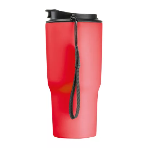 Rozsdamentes acél termoszbögre, 550 ml (ø 8,5 x 19,5 cm, Piros)