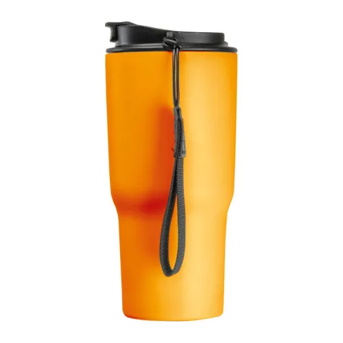 Rozsdamentes acél termoszbögre, 550 ml (ø 8,5 x 19,5 cm, Narancssárga)