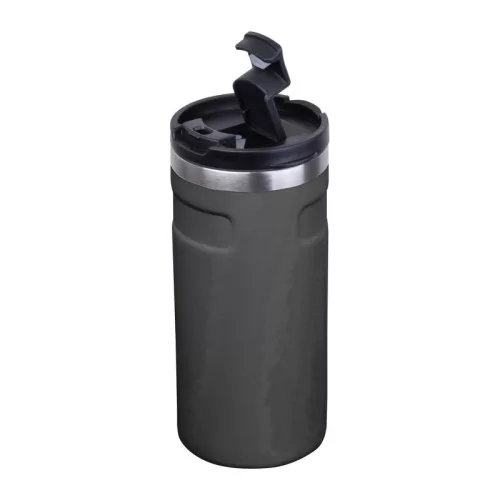 Vákuumszigetelt termoszbögre, 450 ml (ø 7,8 x 18,7 cm, Fekete)