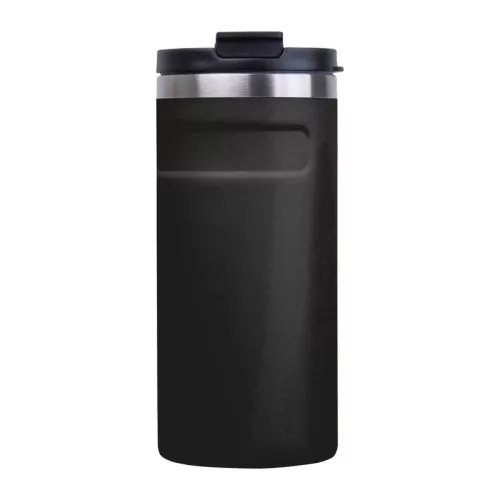 Vákuumszigetelt termoszbögre, 450 ml (ø 7,8 x 18,7 cm, Fekete)