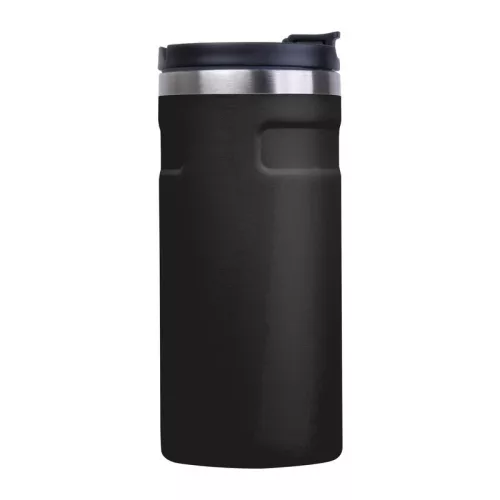Vákuumszigetelt termoszbögre, 450 ml (ø 7,8 x 18,7 cm, Fekete)