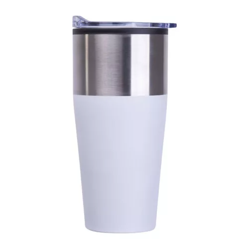 Termoszbögre műanyag belsővel, 600 ml (ø 8,8 x 19,3 cm, Fehér)