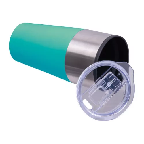 Termoszbögre műanyag belsővel, 600 ml (ø 8,8 x 19,3 cm, Türkiz)