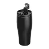 Vákuumszigetelt acél termoszbögre, 500 ml (ø 7,8 x 19 cm, Fekete)