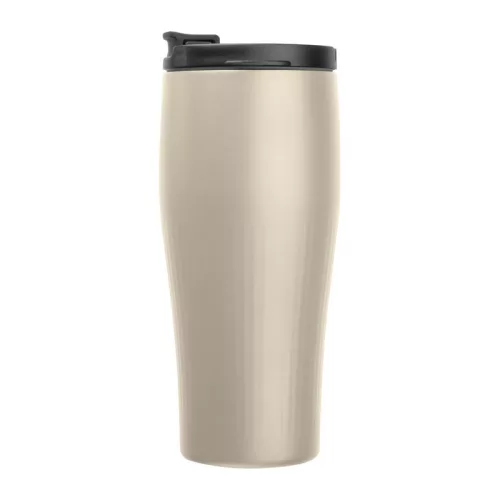Vákuumszigetelt acél termoszbögre, 500 ml (ø 7,8 x 19 cm, Bézs)