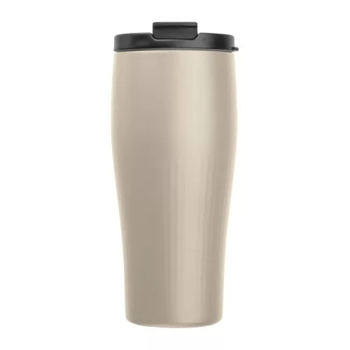 Vákuumszigetelt acél termoszbögre, 500 ml (ø 7,8 x 19 cm, Bézs)
